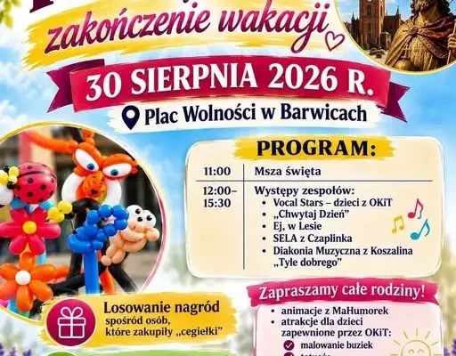 Parafiada w Barwicach: Pożegnanie wakacji z atrakcjami dla całych rodzin
