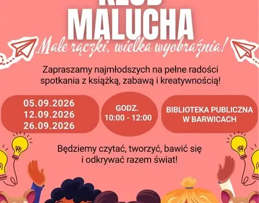 Biblioteczny Klub Malucha w Barwicach – jeszcze dwa spotkania we wrześniu