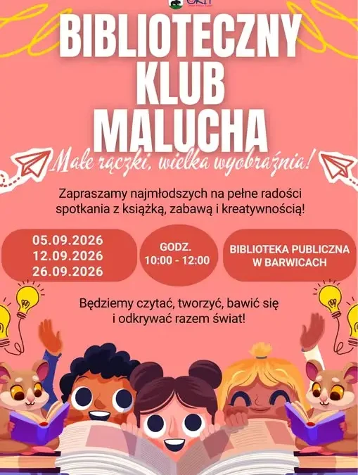 Biblioteczny Klub Malucha w Barwicach – jeszcze dwa spotkania we wrześniu