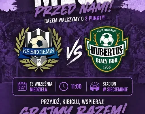 Hubertus Biały Bór jedzie do Sieciemina po czwarte zwycięstwo w Klasie A