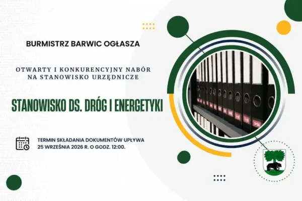 Barwice szukają specjalisty ds. dróg i energetyki – trwa nabór