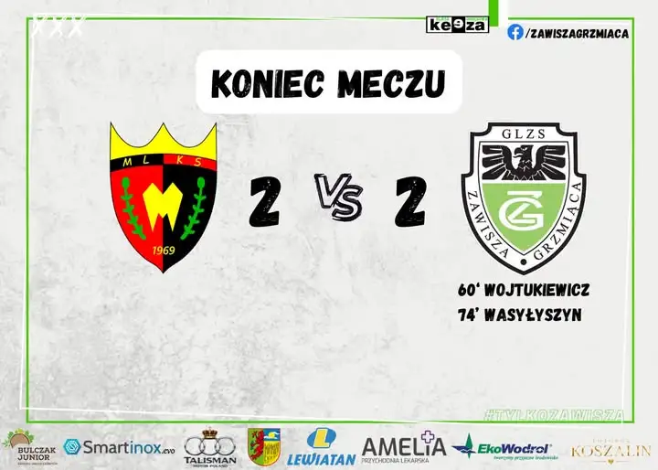 Remis w Grzmiącej. Za tydzień derby z Pogonią Wierzchowo