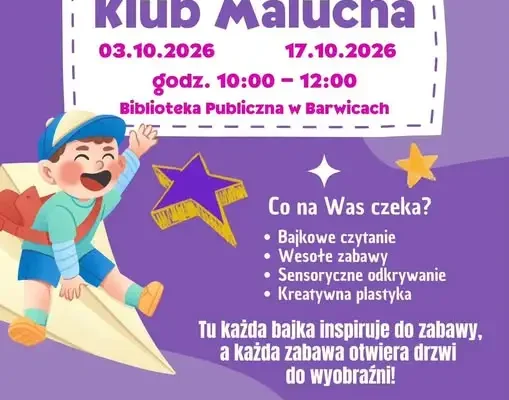 Biblioteczny Klub Malucha w Barwicach – soboty pełne małych odkryć
