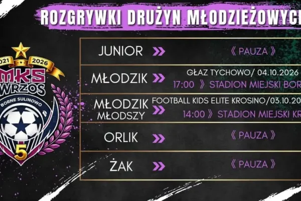MKS Wrzos Borne Sulinowo: weekend pełen ligowych emocji dla młodych piłkarzy