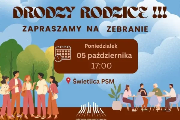Zebranie rodziców w szkole muzycznej w Szczecinku – 5 października