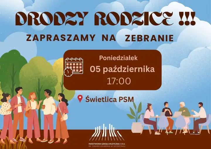 Zebranie rodziców w szkole muzycznej w Szczecinku – 5 października