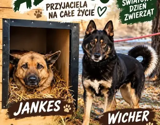 Światowy Dzień Zwierząt w gminie Barwice – Wicher i Jankes szukają domu